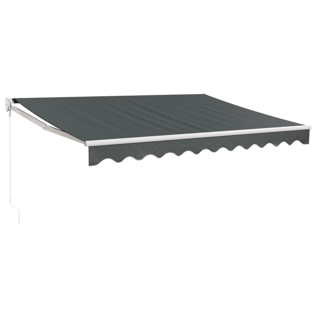 foldemarkise 3,5x2,5 m stof og aluminium antracitgrå