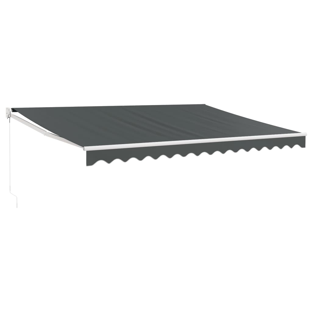 foldemarkise 4x3 m stof og aluminium antracitgrå