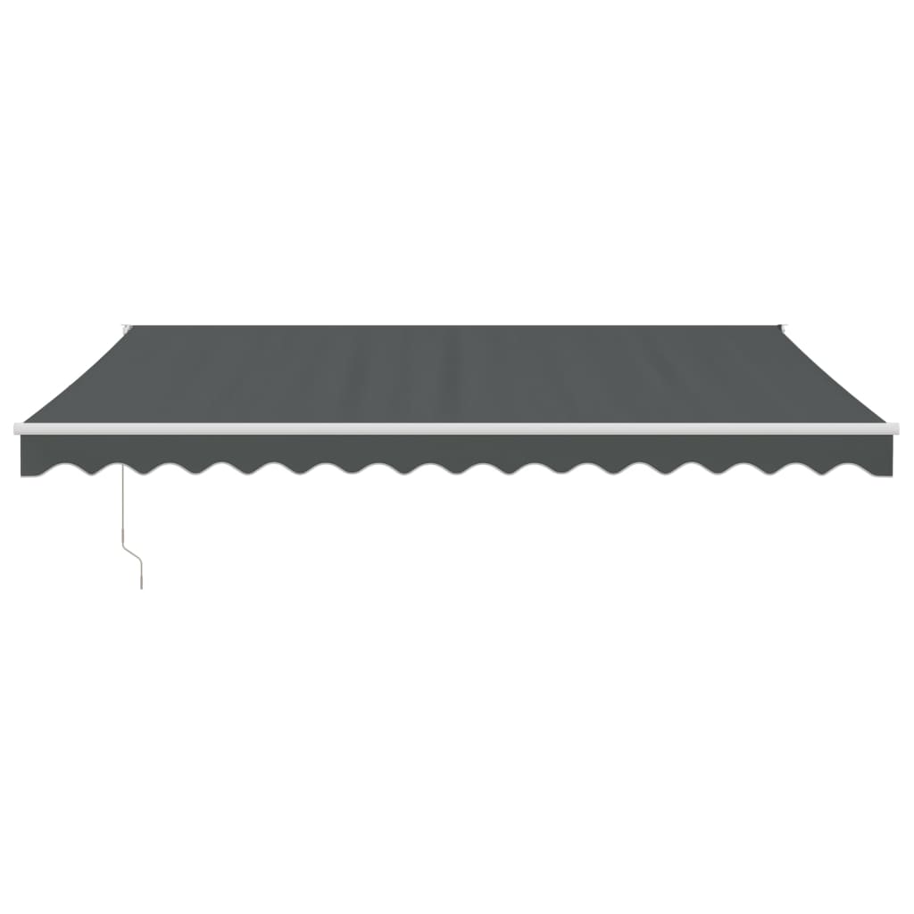 foldemarkise 4x3 m stof og aluminium antracitgrå