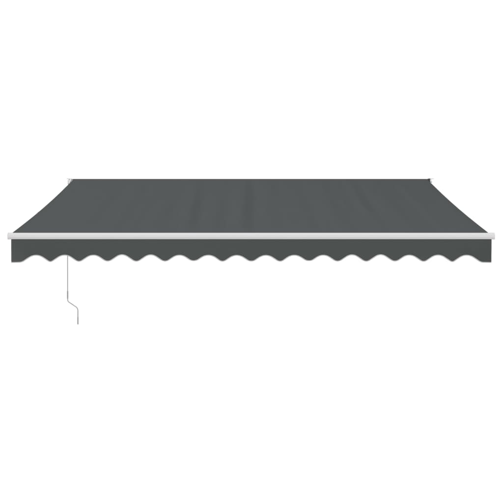 foldemarkise 4,5x3 m stof og aluminium antracitgrå