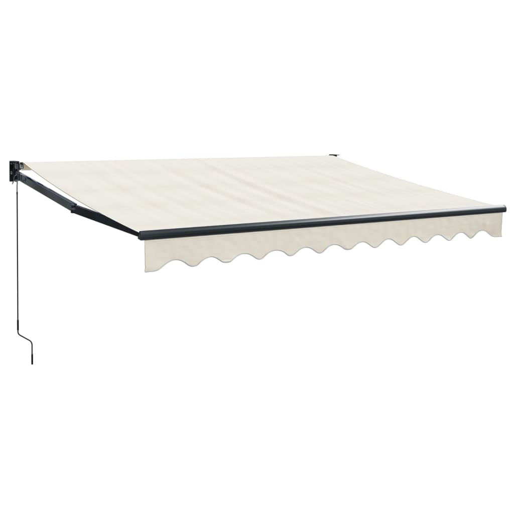 foldemarkise manuel betjening 3x2,5 m stof aluminium creme