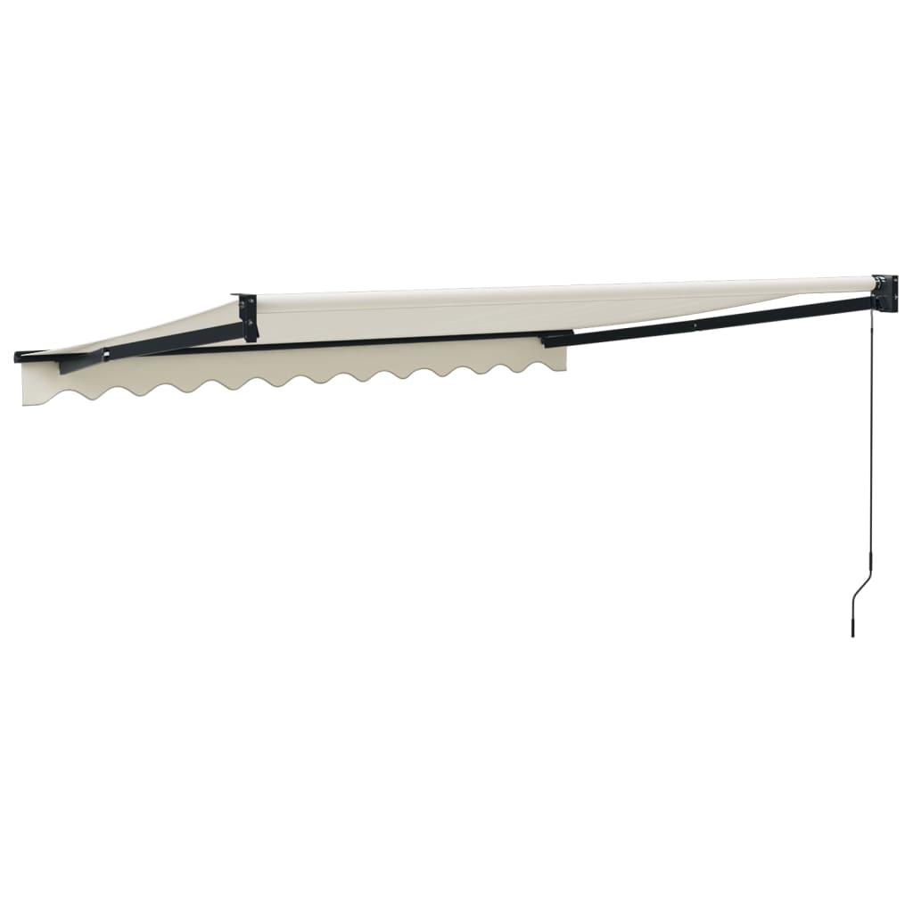 foldemarkise manuel betjening 3x2,5 m stof aluminium creme