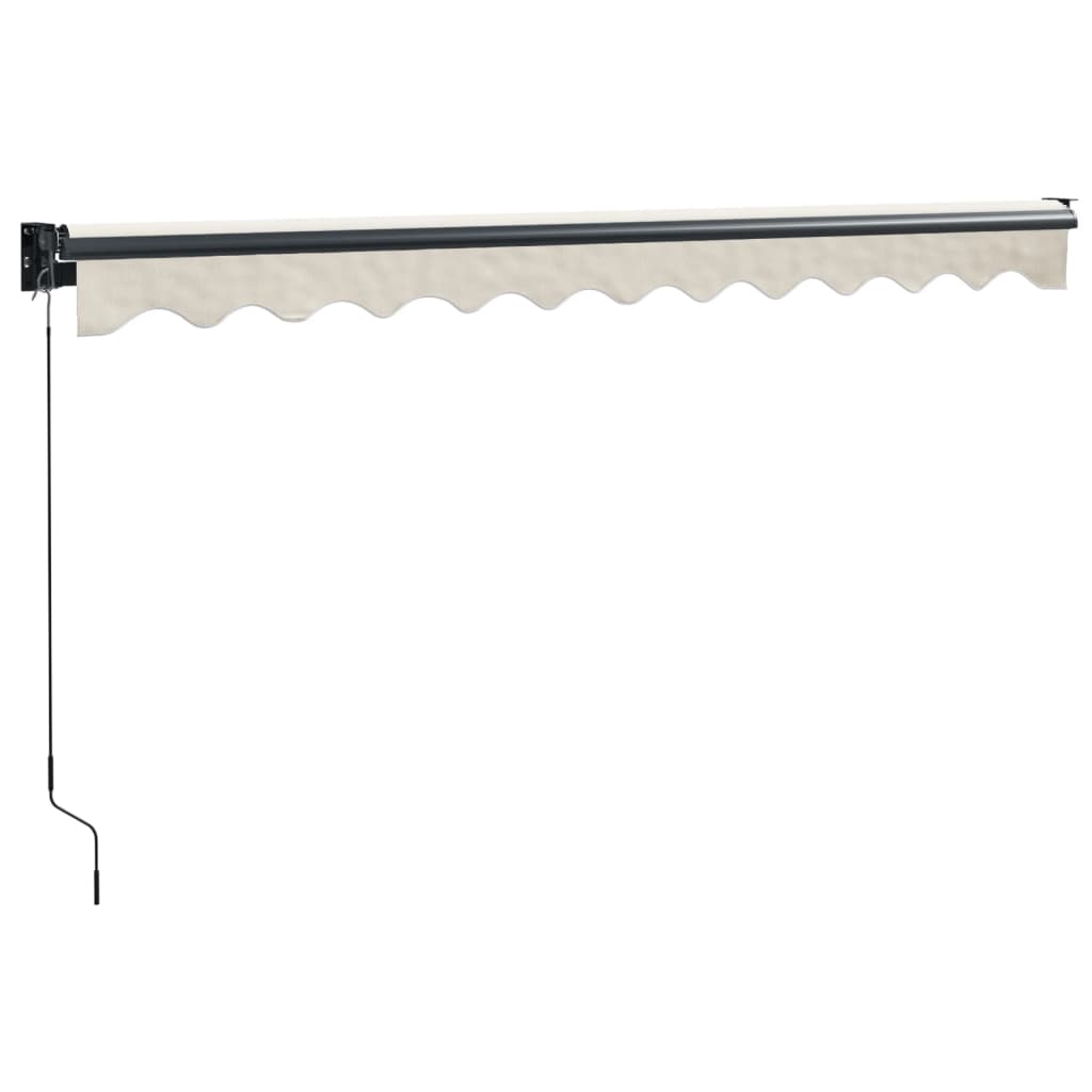 foldemarkise manuel betjening 3x2,5 m stof aluminium creme