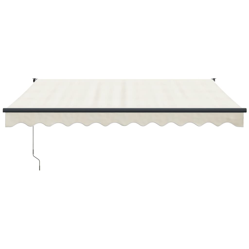 foldemarkise manuel betjening 3,5x2,5 m stof aluminium creme