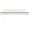 foldemarkise manuel betjening 3,5x2,5 m stof aluminium creme