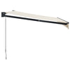 foldemarkise manuel betjening 3,5x2,5 m stof aluminium creme