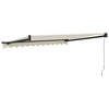 foldemarkise manuel betjening 3,5x2,5 m stof aluminium creme