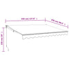 foldemarkise manuel betjening 3,5x2,5 m stof aluminium creme