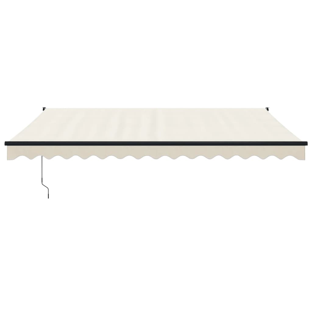 foldemarkise manuel betjening 4,5x3 m stof aluminium creme