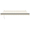 foldemarkise manuel betjening 4,5x3 m stof aluminium creme