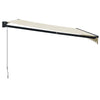 foldemarkise manuel betjening 4,5x3 m stof aluminium creme