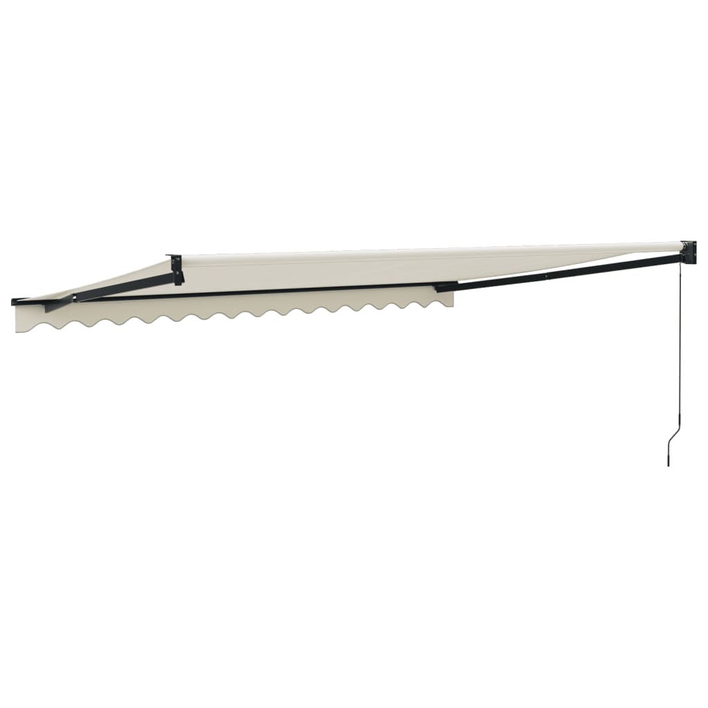 foldemarkise manuel betjening 4,5x3 m stof aluminium creme