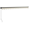 foldemarkise manuel betjening 4,5x3 m stof aluminium creme