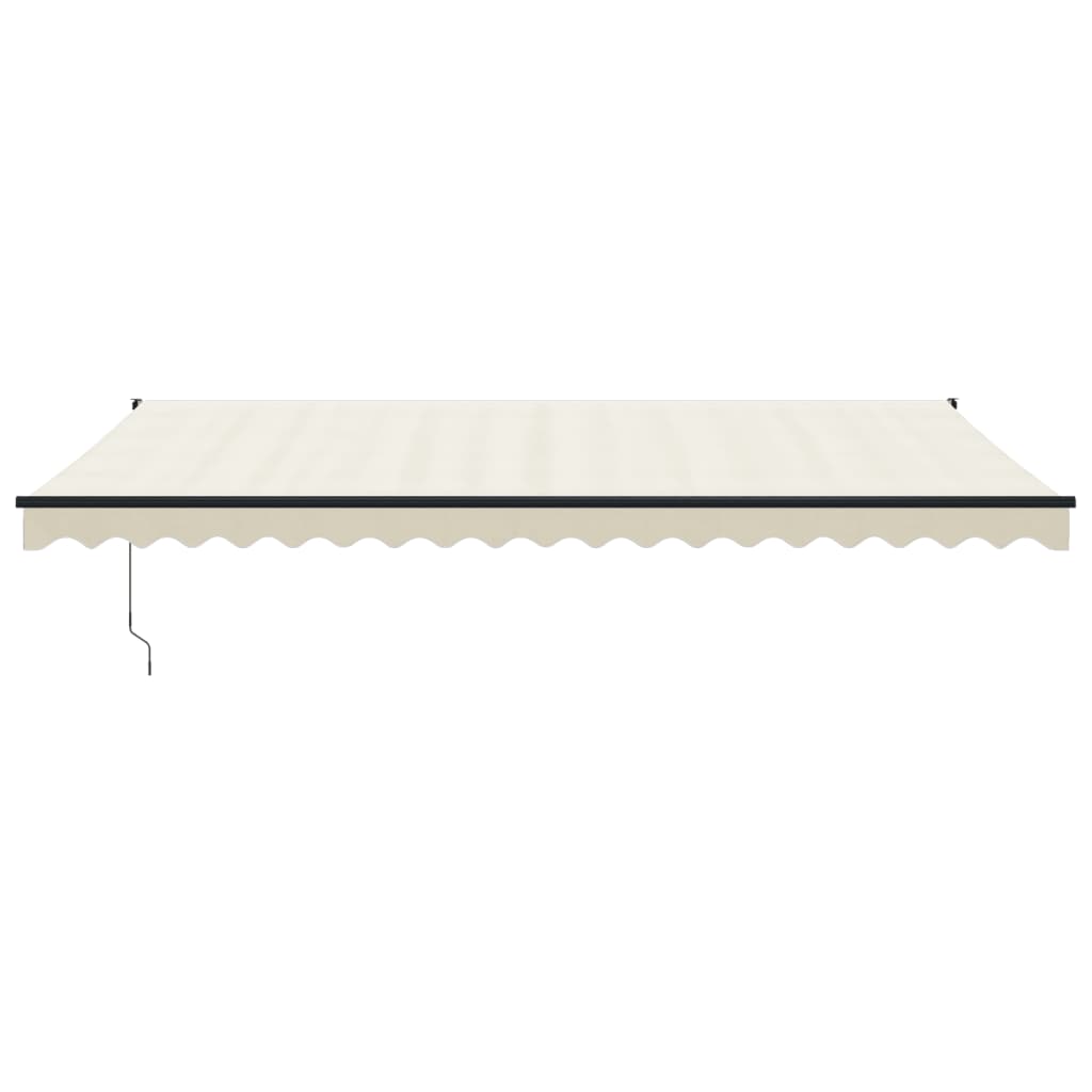 foldemarkise manuel betjening 5x3 m stof aluminium creme