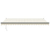 foldemarkise manuel betjening 5x3 m stof aluminium creme