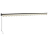 foldemarkise manuel betjening 5x3 m stof aluminium creme