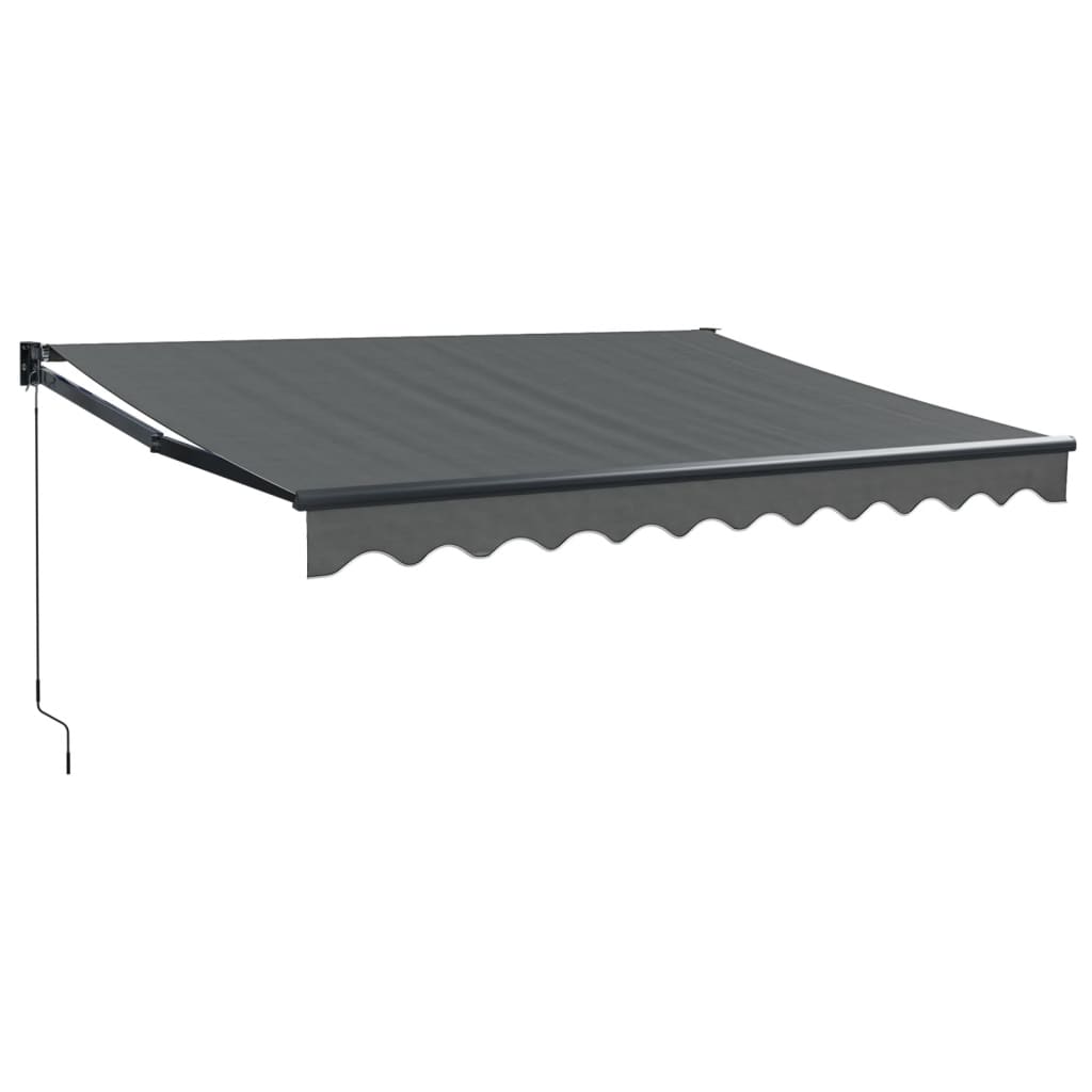 foldemarkise 3,5x2,5 m stof og aluminium antracitgrå