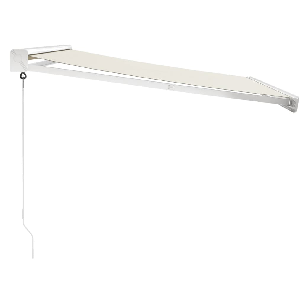 foldemarkise manuel betjening 3x2,5 m stof aluminium creme