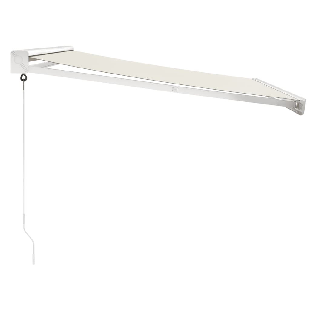 foldemarkise manuel betjening 3,5x2,5 m stof aluminium creme