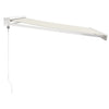 foldemarkise manuel betjening 3,5x2,5 m stof aluminium creme