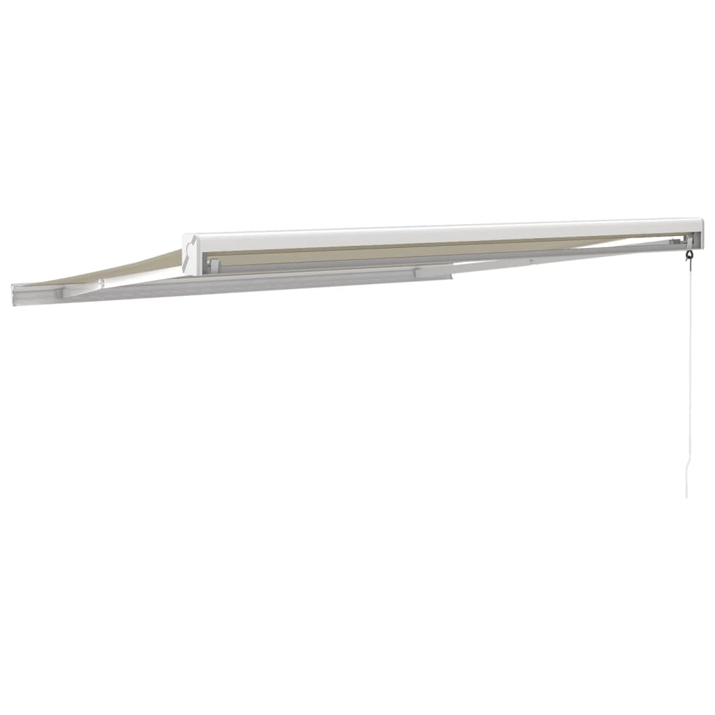 foldemarkise manuel betjening 3,5x2,5 m stof aluminium creme