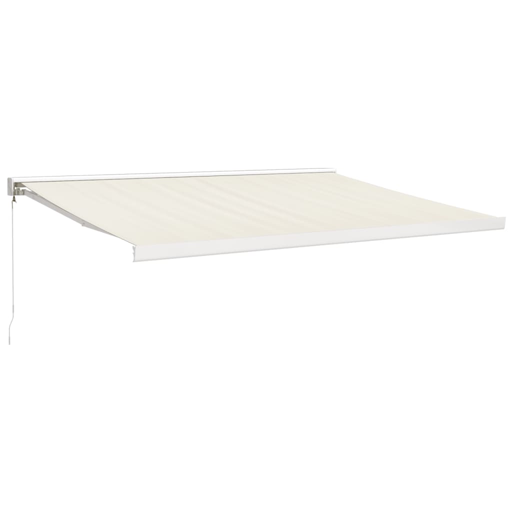 foldemarkise manuel betjening 4x3 m stof aluminium creme