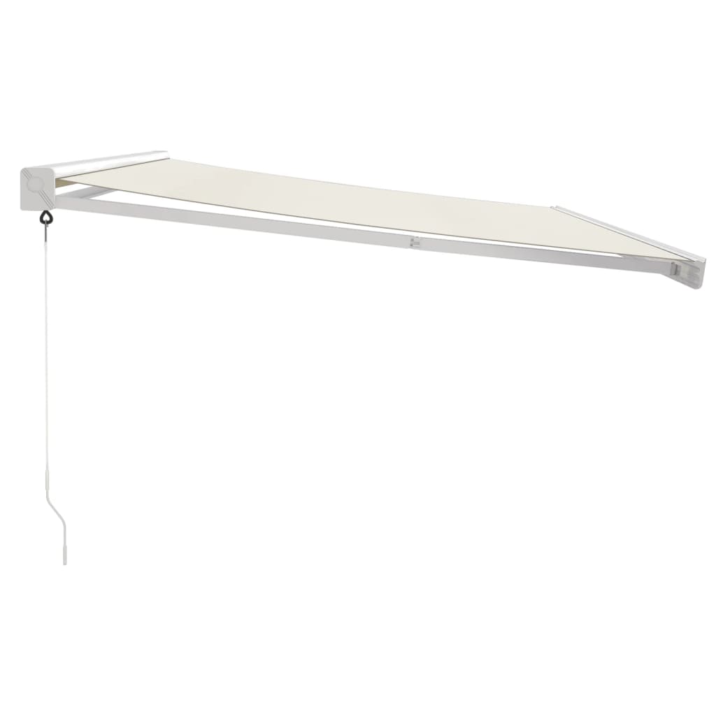 foldemarkise manuel betjening 4x3 m stof aluminium creme
