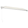 foldemarkise manuel betjening 4x3 m stof aluminium creme