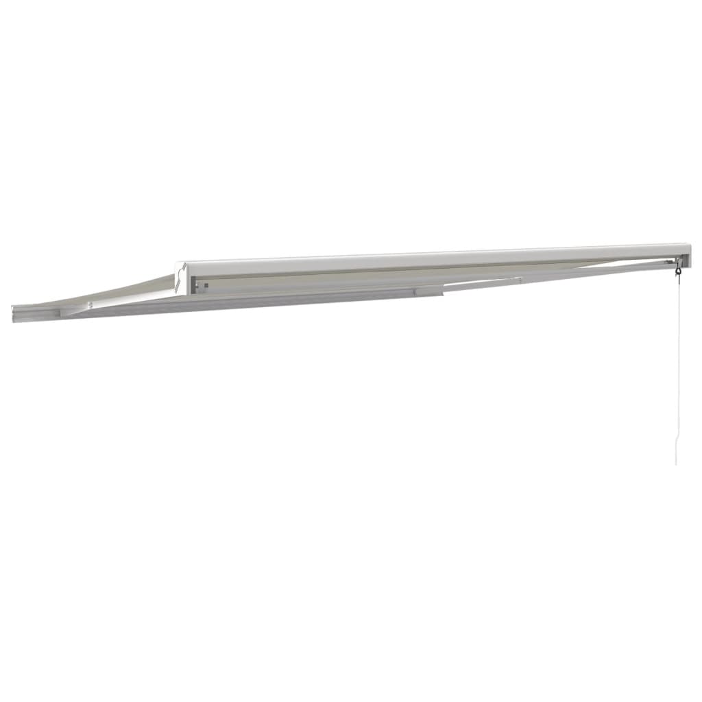 foldemarkise manuel betjening 4x3 m stof aluminium creme