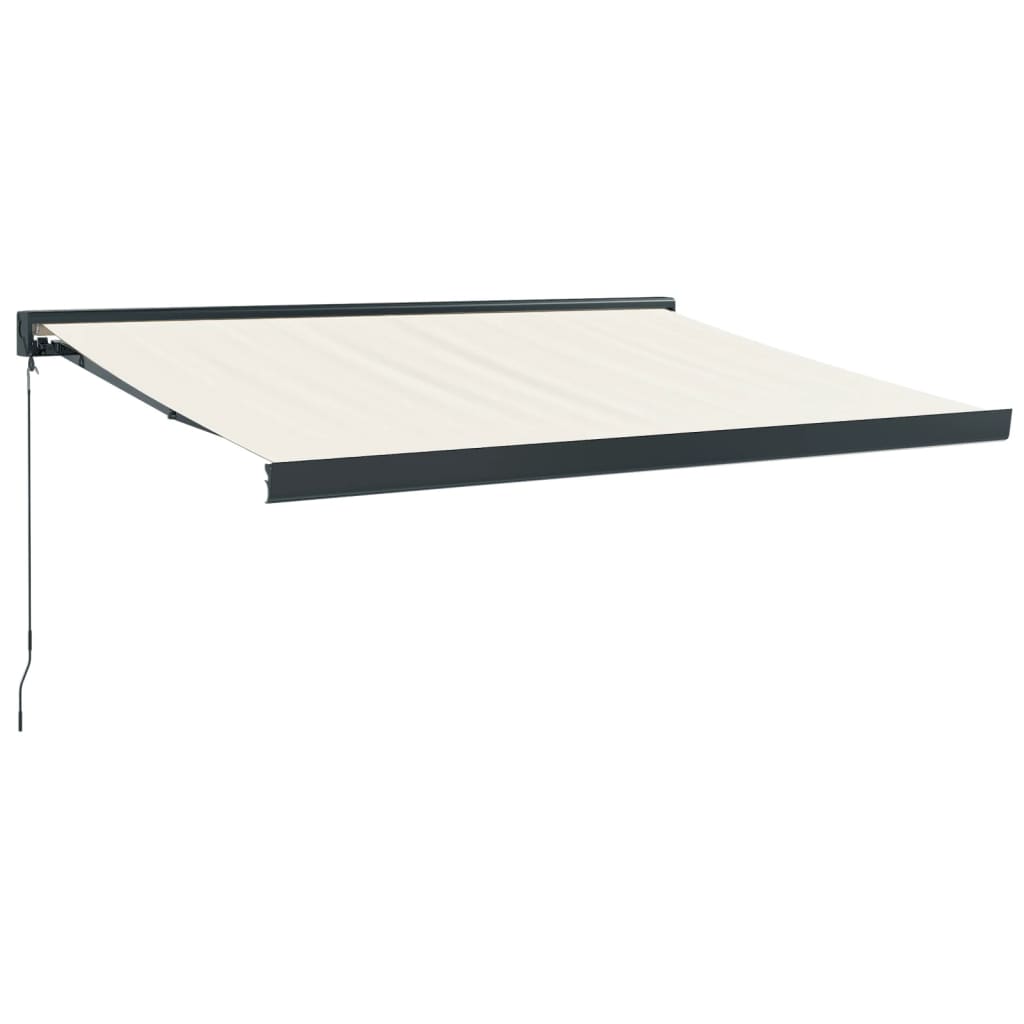 foldemarkise manuel betjening 3x2,5 m stof aluminium creme