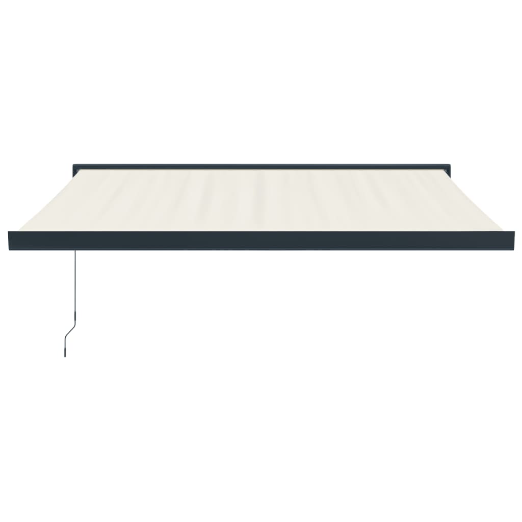 foldemarkise manuel betjening 3x2,5 m stof aluminium creme