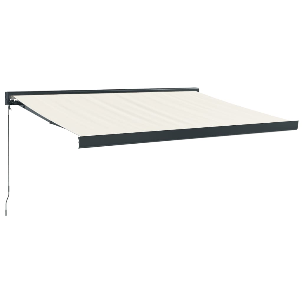 foldemarkise manuel betjening 3,5x2,5 m stof aluminium creme