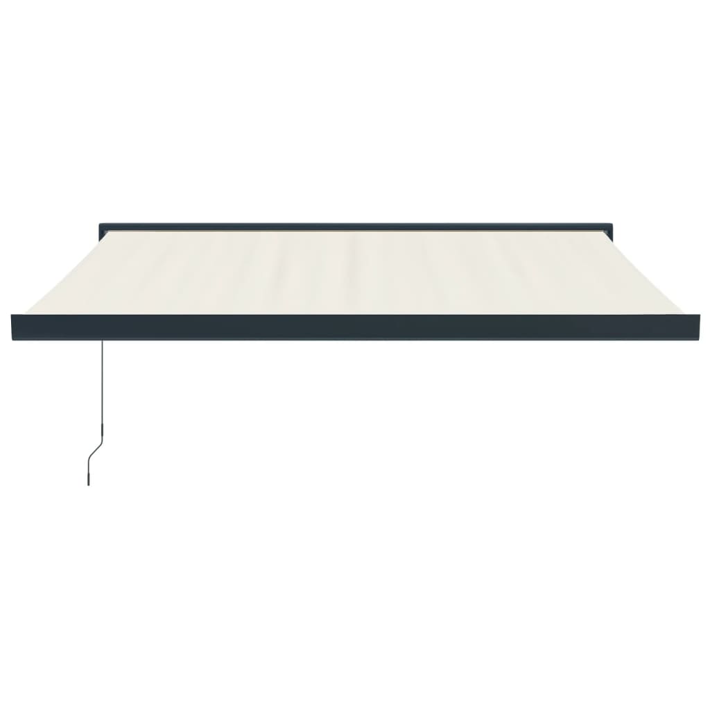 foldemarkise manuel betjening 3,5x2,5 m stof aluminium creme