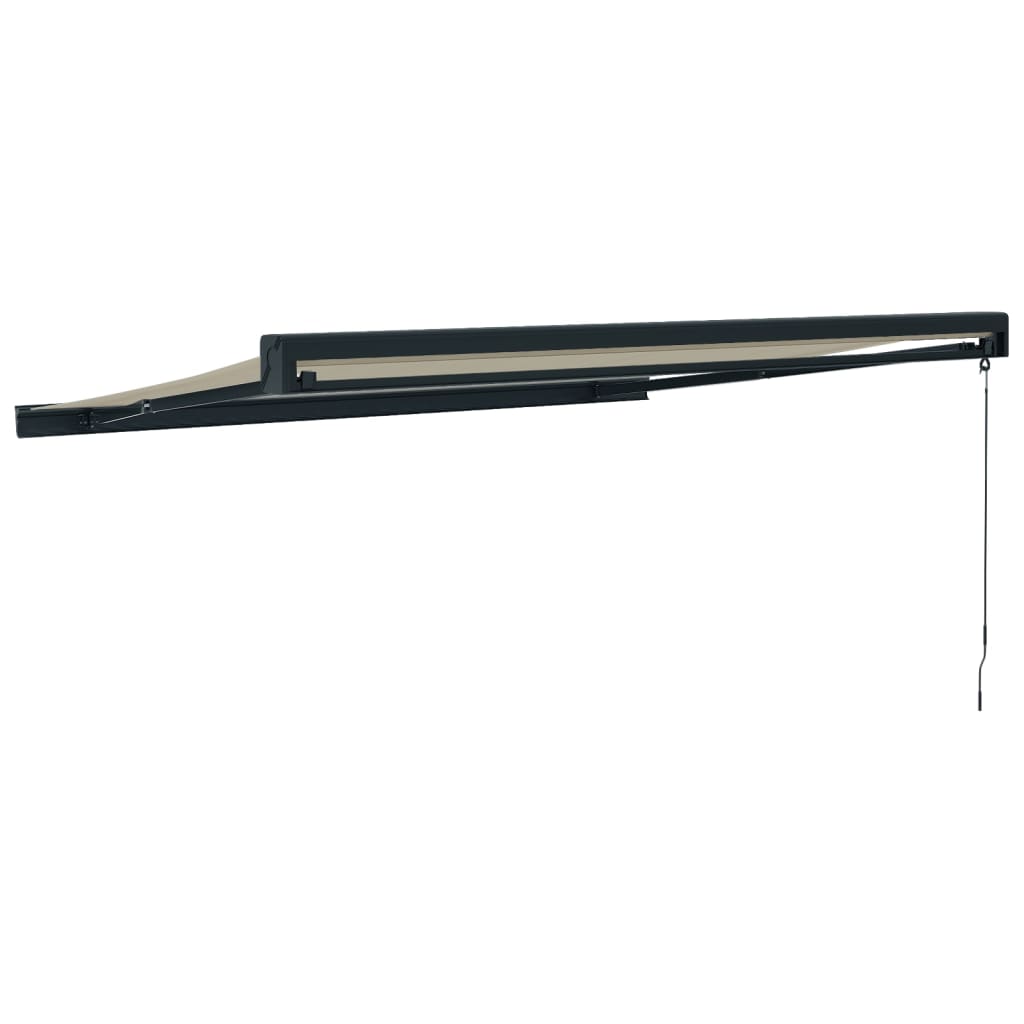 foldemarkise manuel betjening 3,5x2,5 m stof aluminium creme