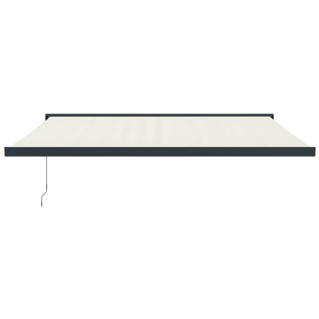 foldemarkise manuel betjening 4x3 m stof aluminium creme