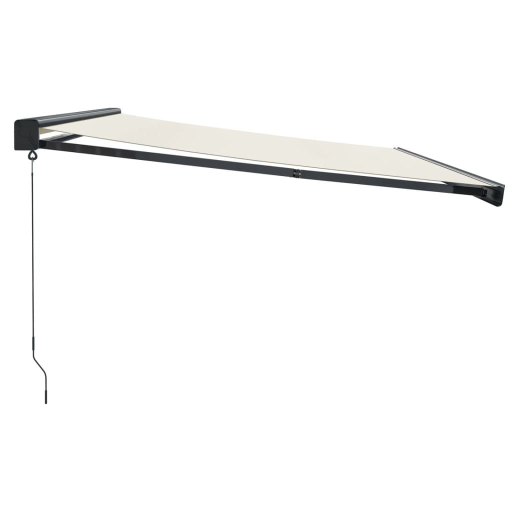 foldemarkise manuel betjening 4x3 m stof aluminium creme