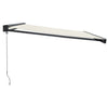 foldemarkise manuel betjening 4x3 m stof aluminium creme