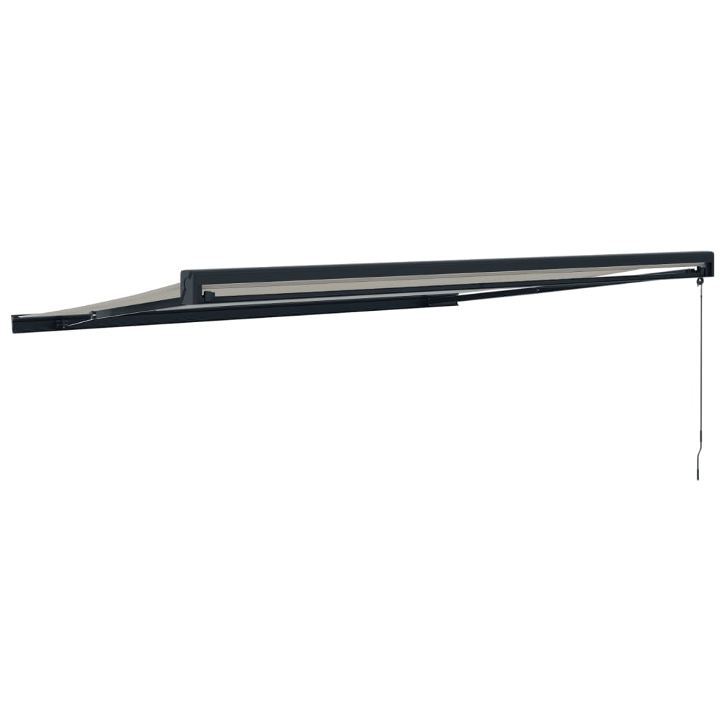 foldemarkise manuel betjening 4x3 m stof aluminium creme