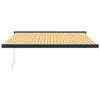 foldemarkise manuel betjening 3x2,5 m stof aluminium gul hvid