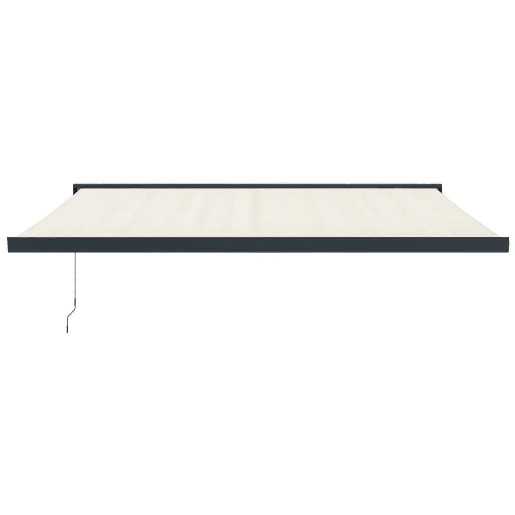 foldemarkise 4x3 m stof og aluminium cremefarvet