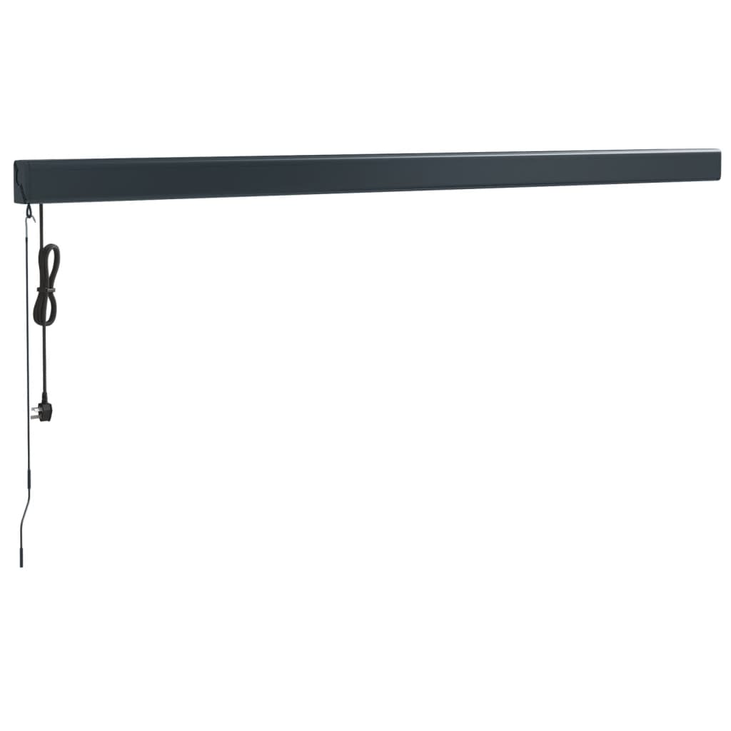 foldemarkise 4,5x3 m stof og aluminium gul og hvid