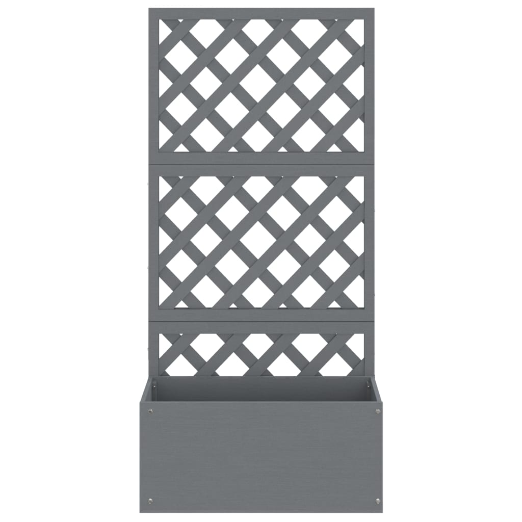 plantekasser med espalier 2 stk. 65x33x135 cm WPC grå