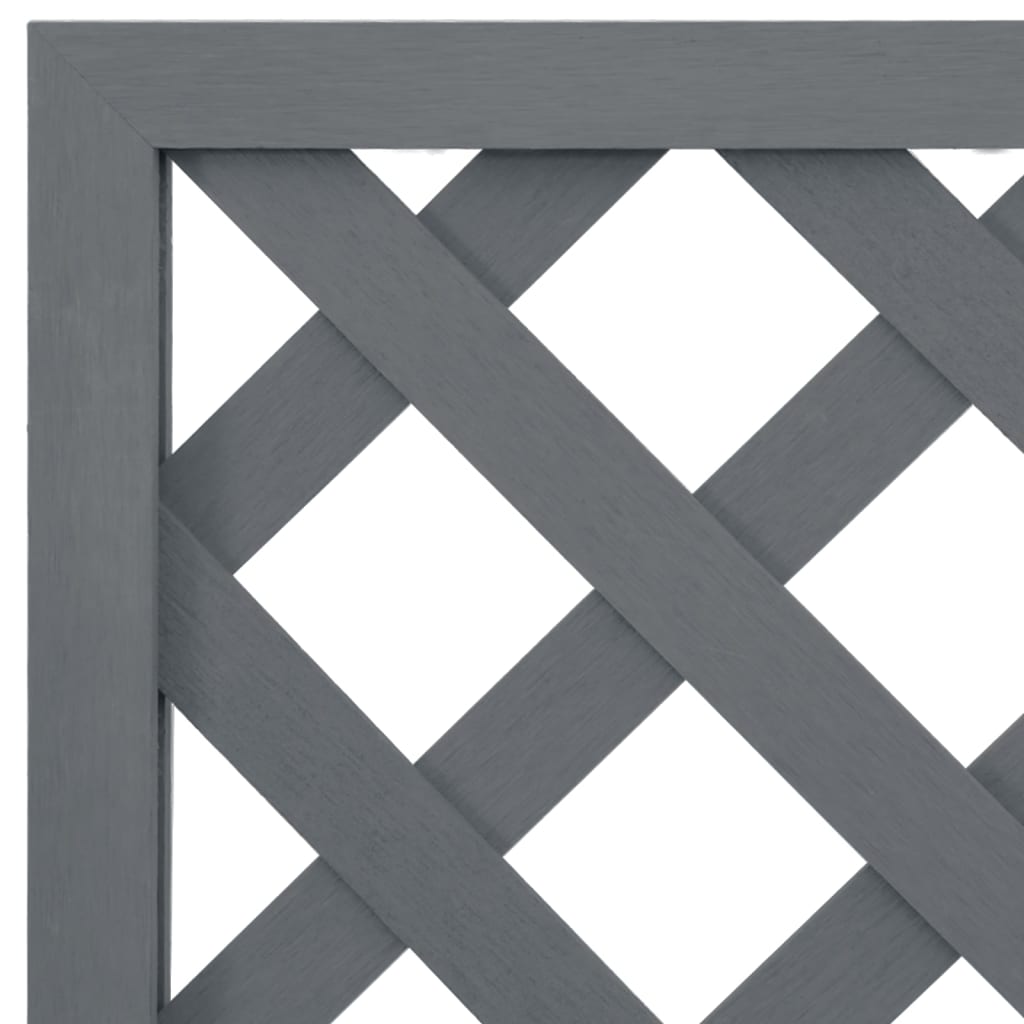 plantekasser med espalier 2 stk. 65x33x135 cm WPC grå