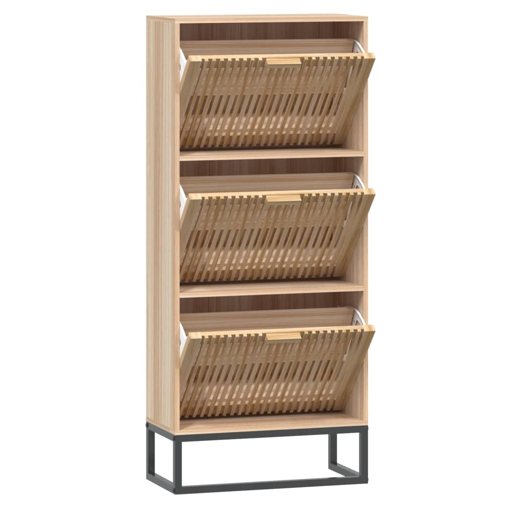 skoskab 52x25x120 cm konstrueret træ