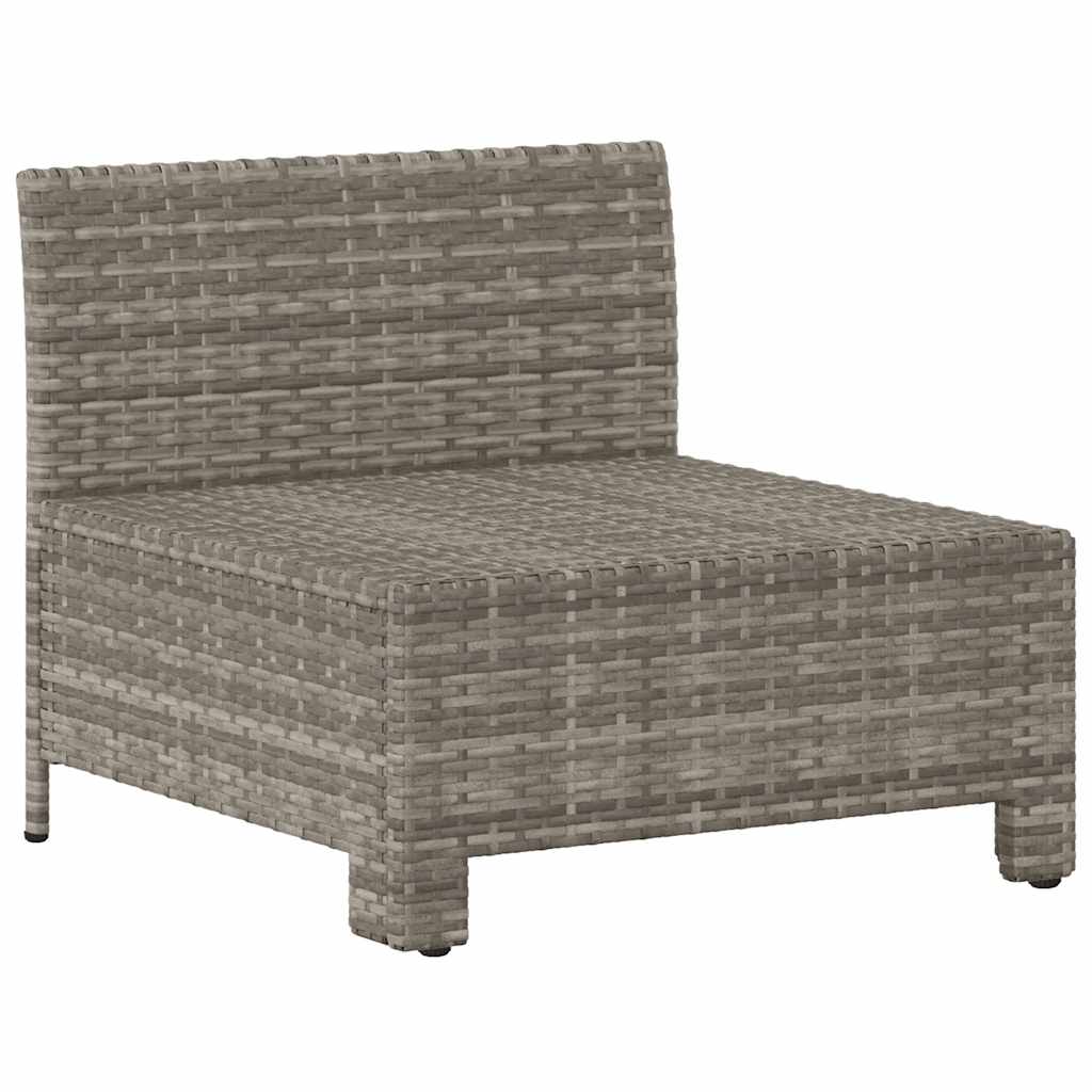 havesofa med hynde grå polyrattan
