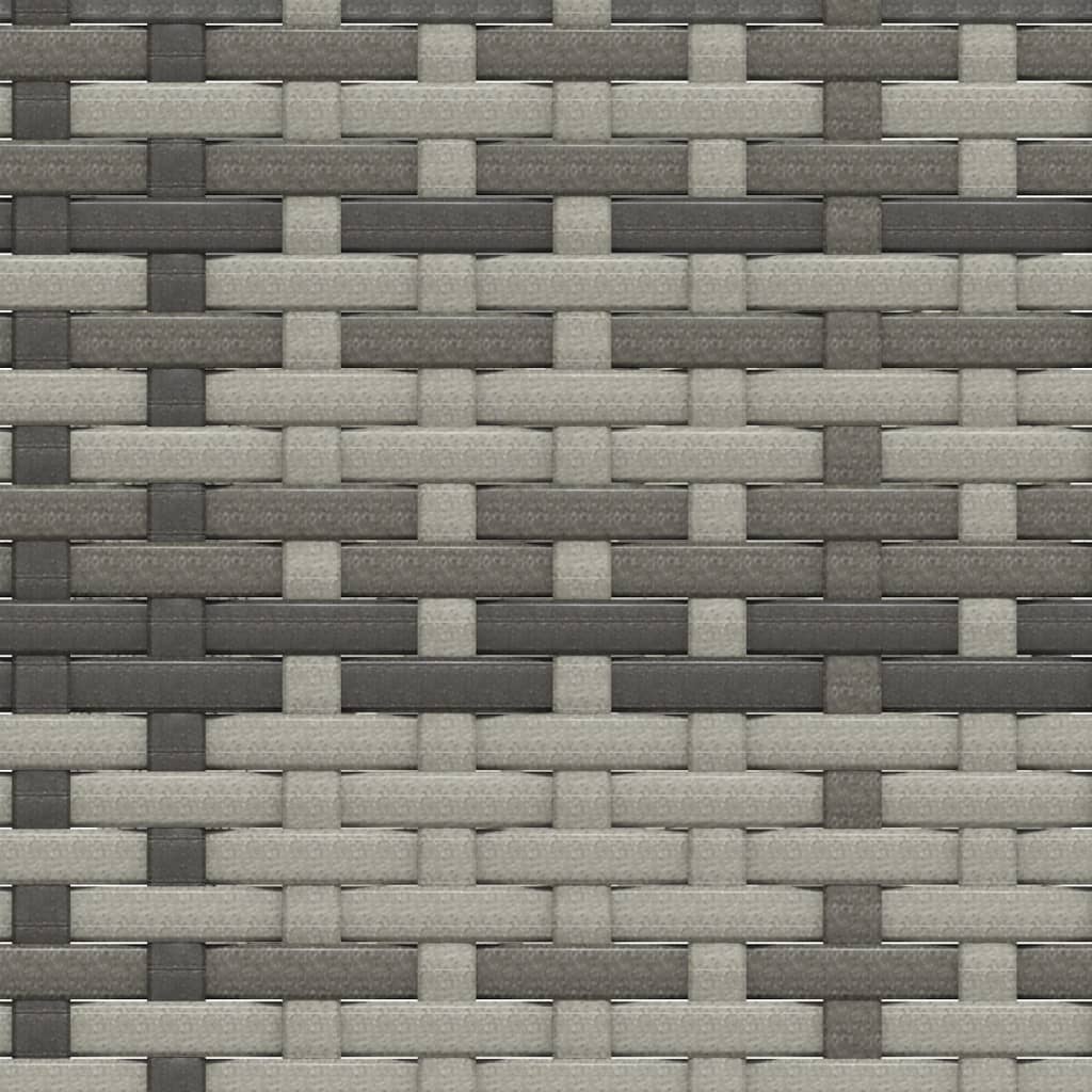 loungesæt til haven 3 dele med hynder polyrattan grå