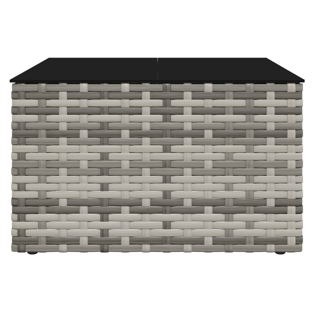 loungesæt til haven 2 dele med hynder polyrattan grå