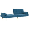 sovesofa med hynder velour blå