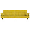 sovesofa med hynder velour gul