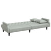 sovesofa med armlæn velour lysegrå